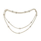 Diamond Chain and Flower station 36'' Necklace