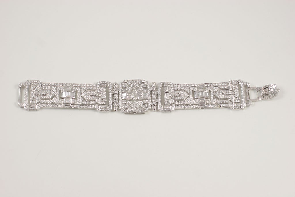 Diamond Art Deco Style Bracelet For Sale 2
