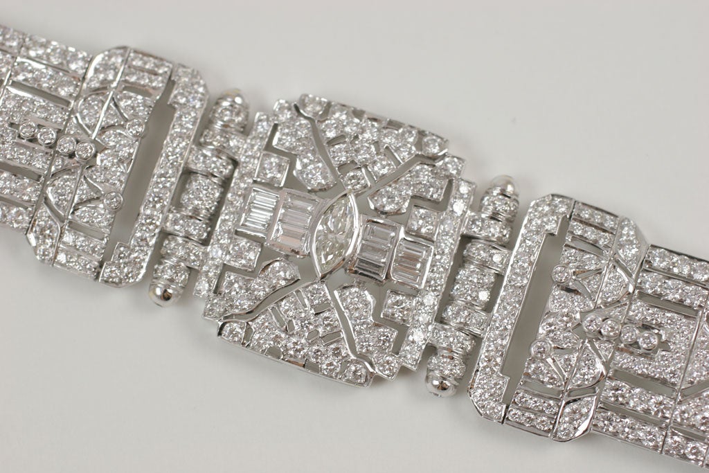 Diamond Art Deco Style Bracelet For Sale 3
