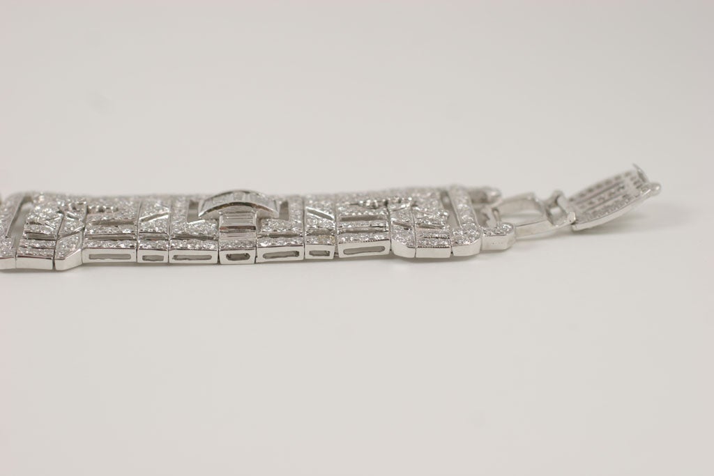 Pulsera de Diamantes Estilo Art Déco en venta 4