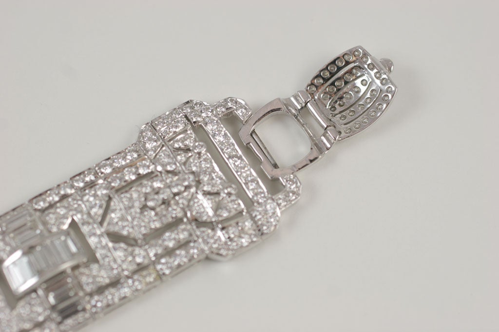 Diamond Art Deco Style Bracelet For Sale 5