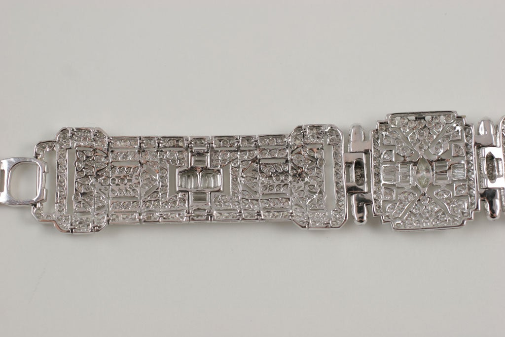 Diamond Art Deco Style Bracelet For Sale 7