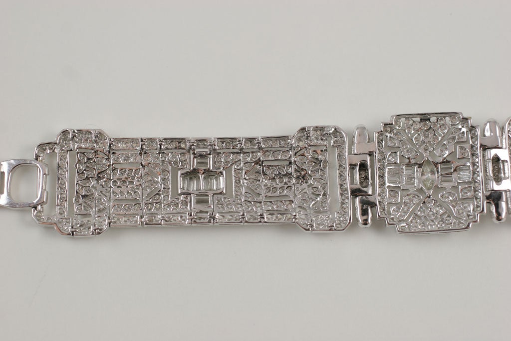 Pulsera de Diamantes Estilo Art Déco en venta 7