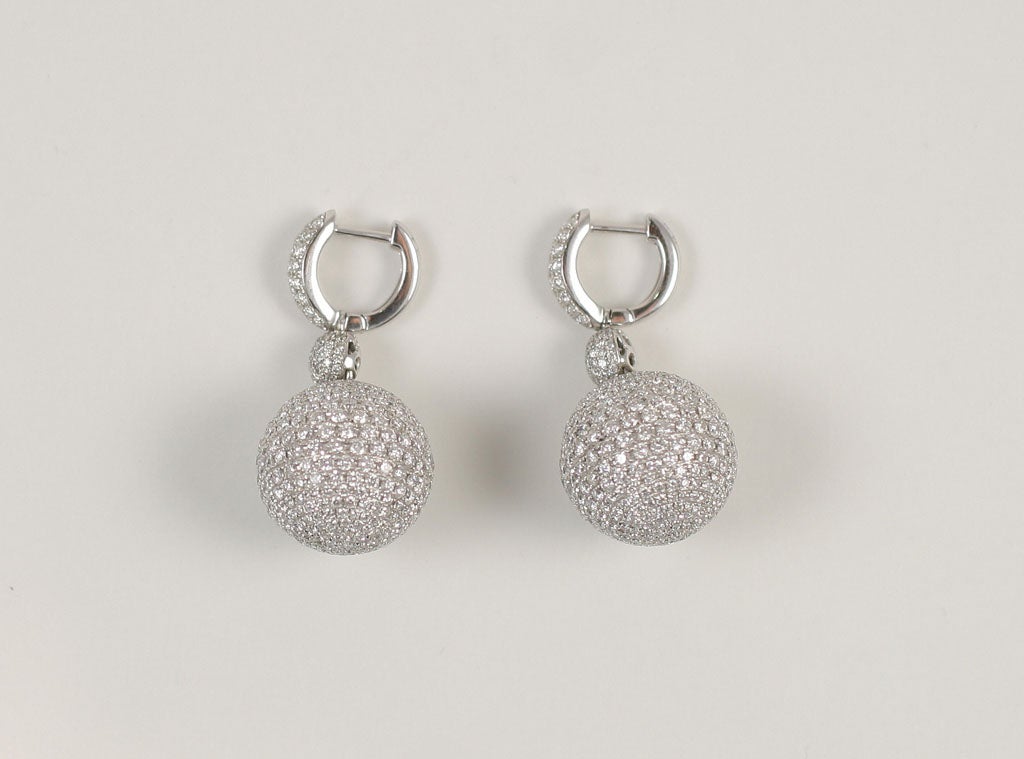 Diamond Sphere Earrings