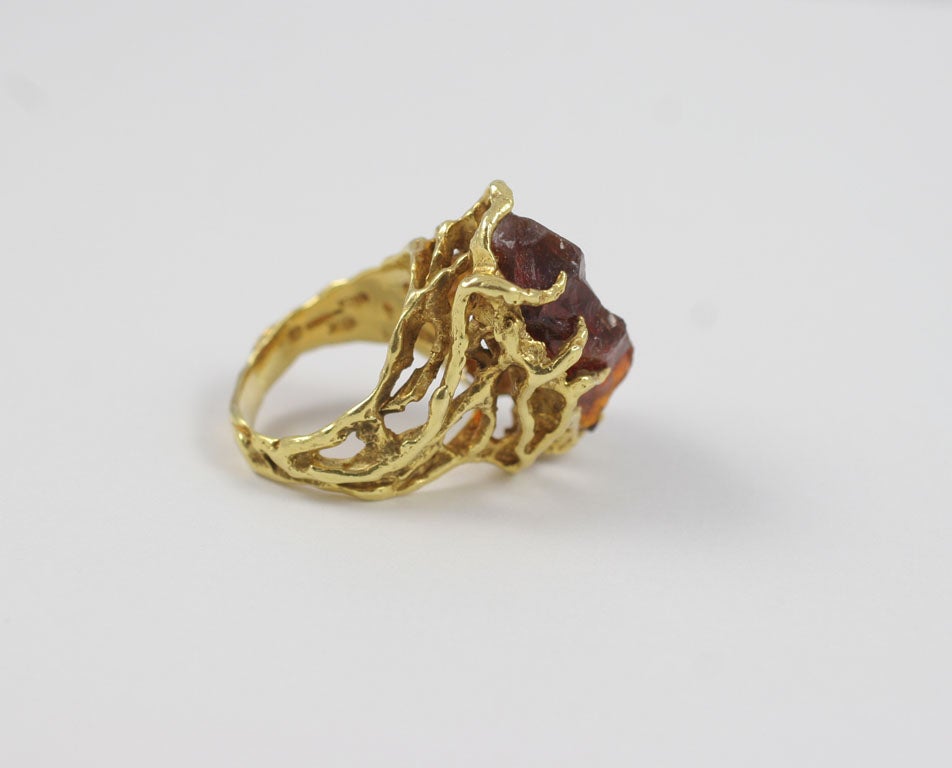HOT! Arthur King Citrine and Gold Ring For Sale 4