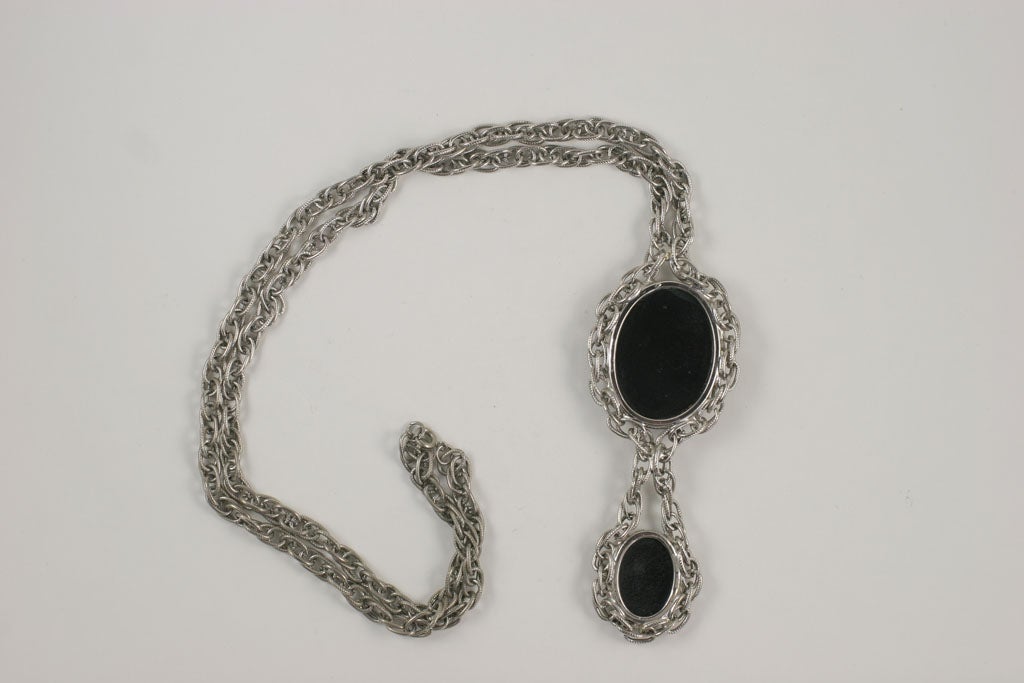 Black Cameo Pendant Necklace 4