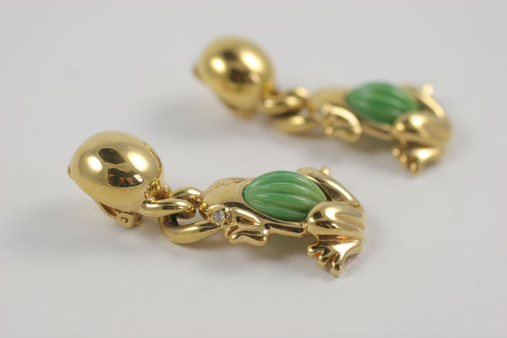 valentino green earrings