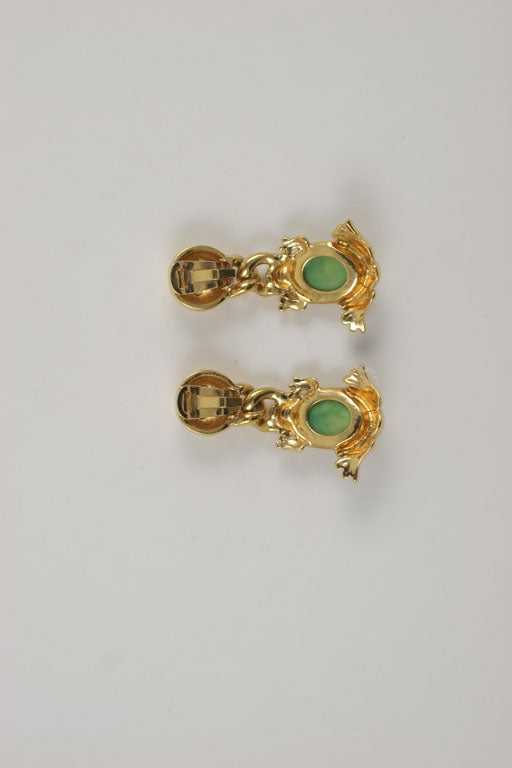 Women's Valentino Goldtone Frog Earrings