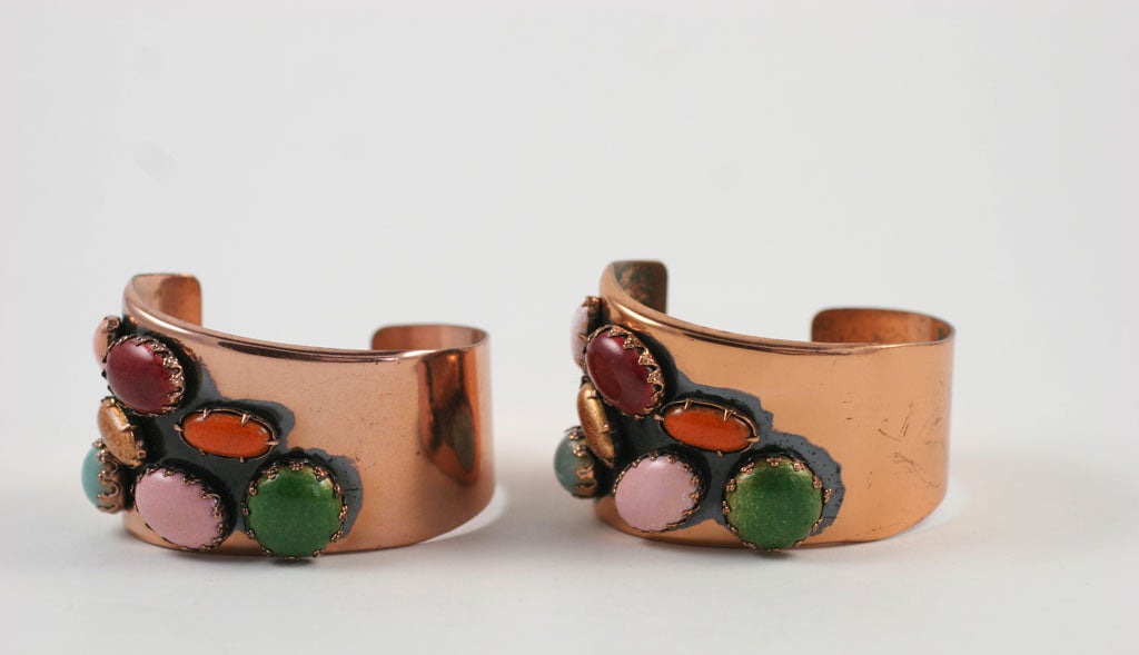 Pair of Matisse Copper Cuffs In Good Condition In Stamford, CT