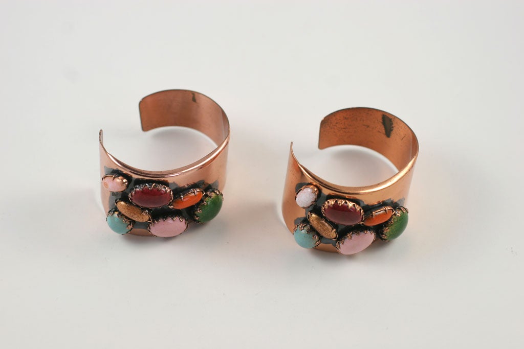 Pair of Matisse Copper Cuffs 2