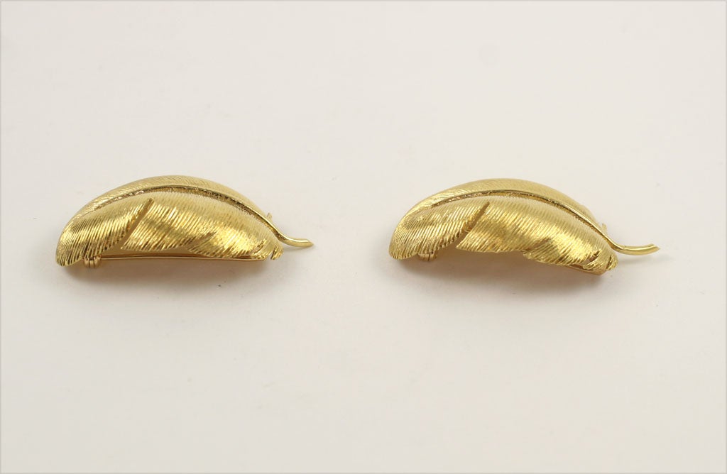 Matched TIFFANY & CO. Feather Brooches 1