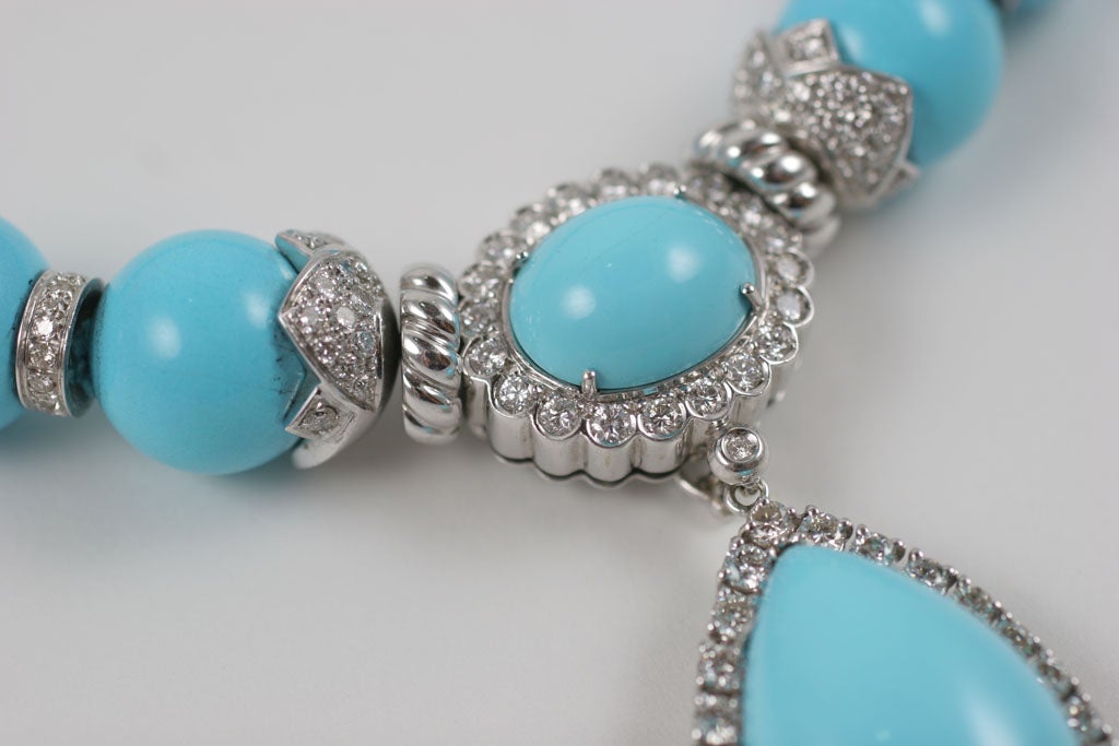 diamond and turquoise necklace