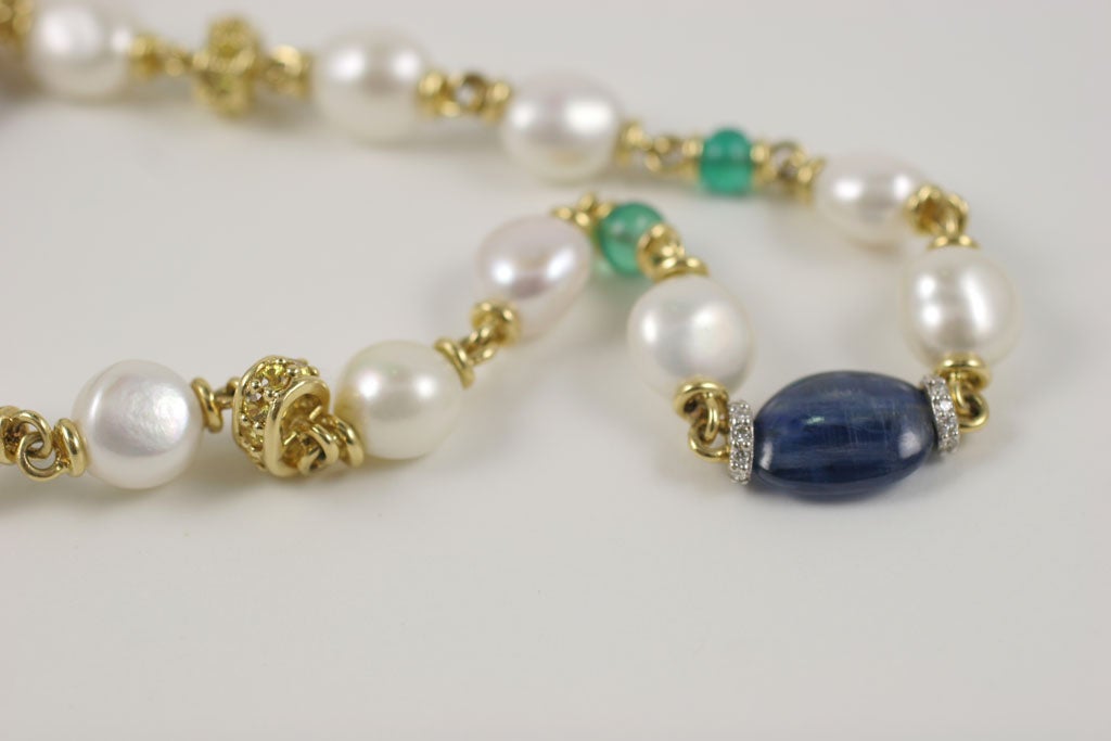 collana lunga pietre colorate