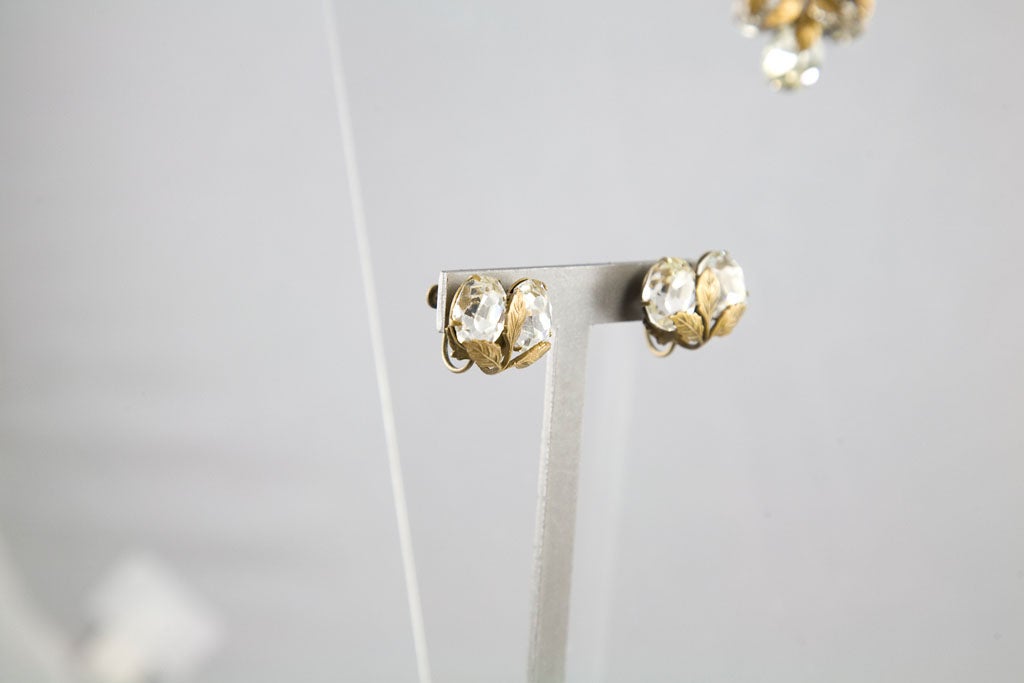 Fantastic Foliate Necklace and Earrings by Joseff of Hollywood