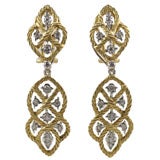 18kt Yellow Gold & Diamond Drop Earrings