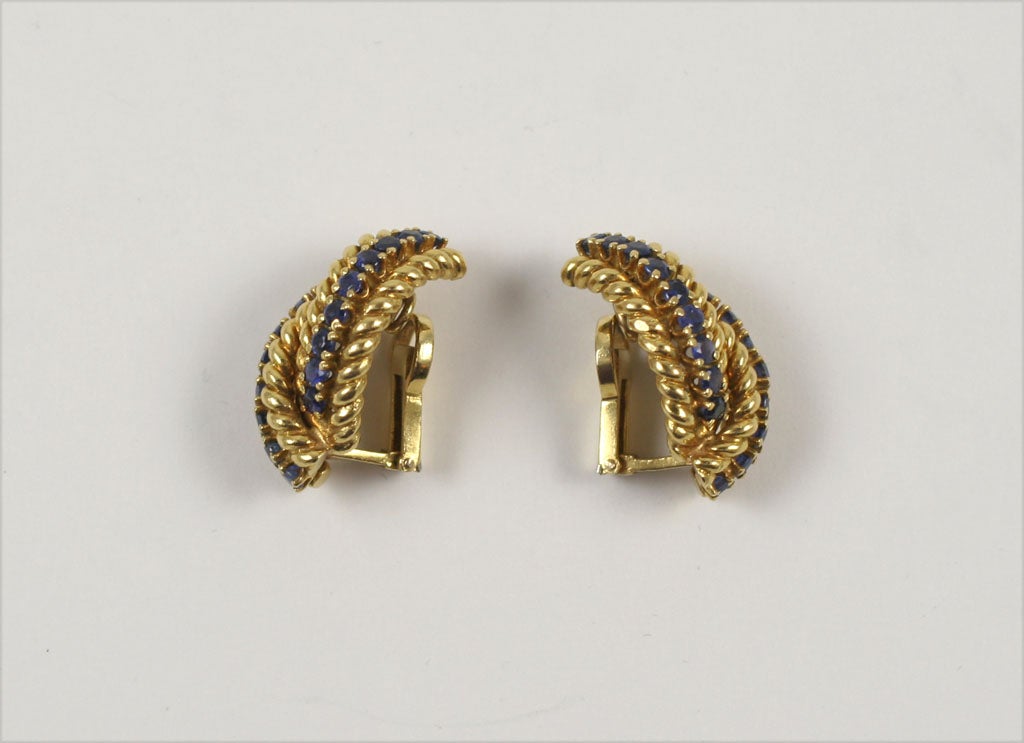 Women's 18kt Yellow Gold Rope Earrings