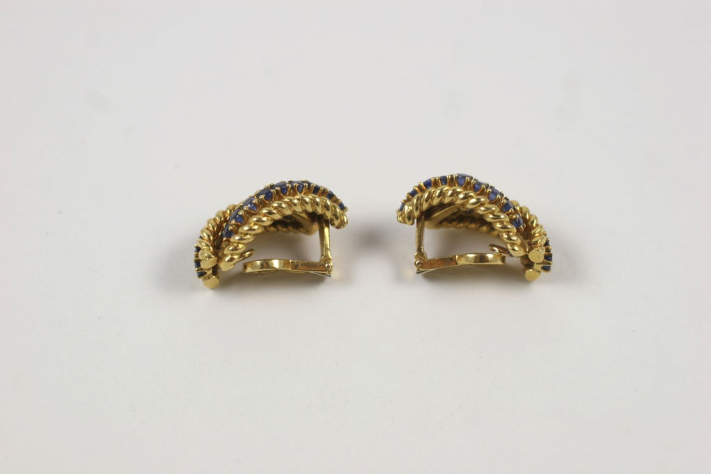 18kt Yellow Gold Rope Earrings 2