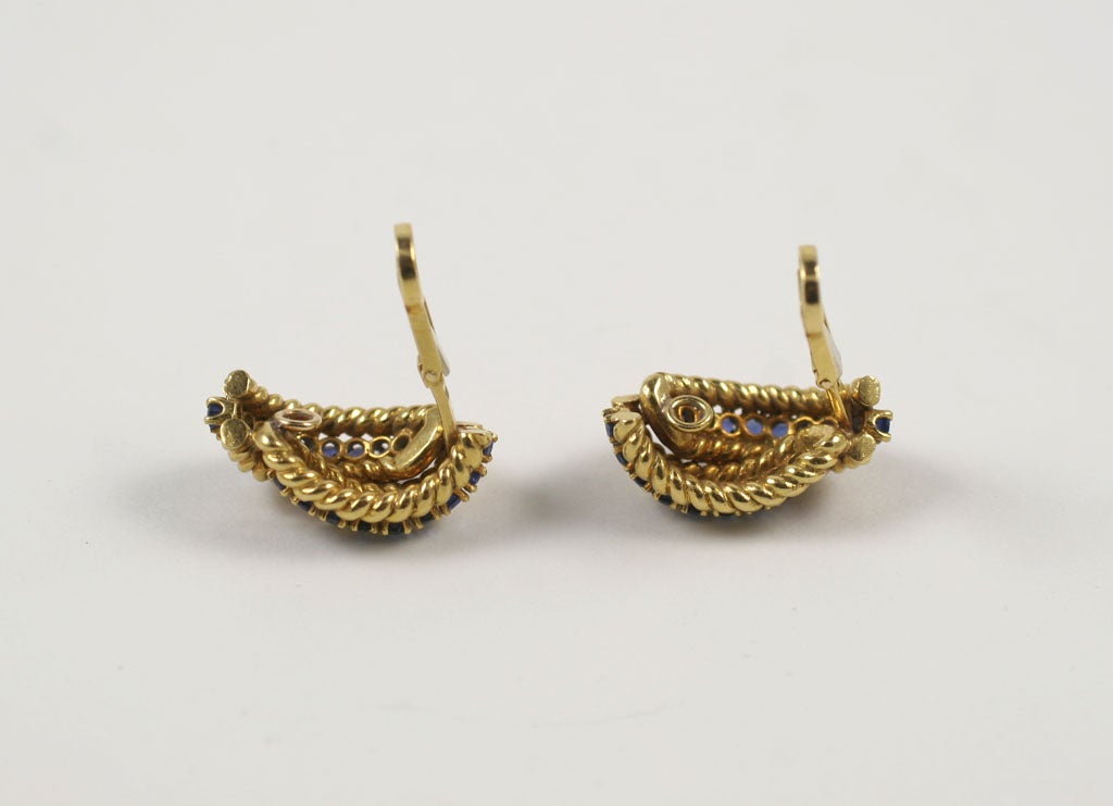 18kt Yellow Gold Rope Earrings 4