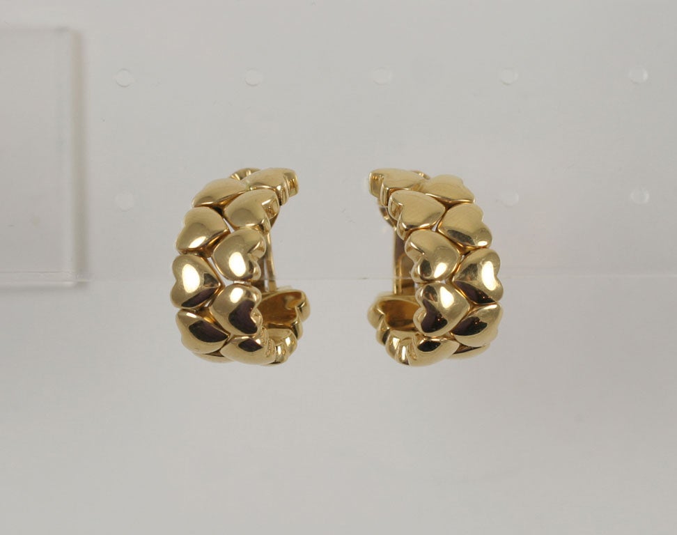 Cartier 18kt Yellow Gold Heart Earrings