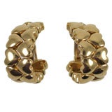 Cartier 18kt Yellow Gold Heart Earrings