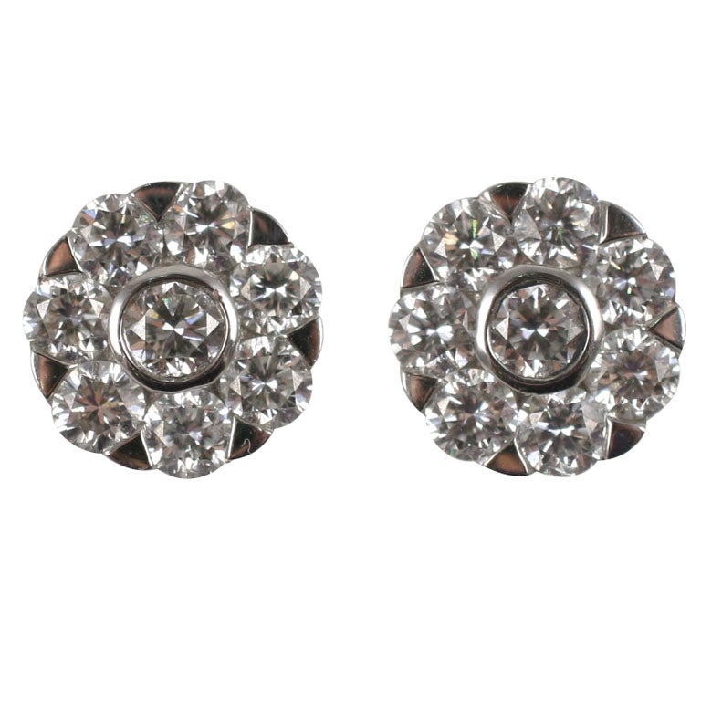 Diamond stud looking earrings