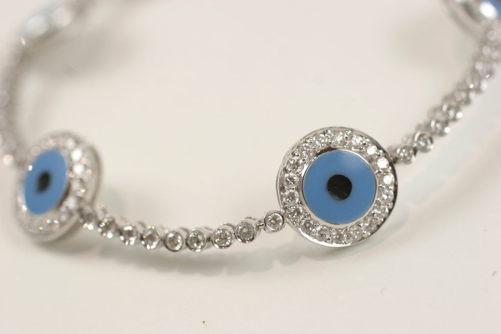 diamond evil eye bracelets