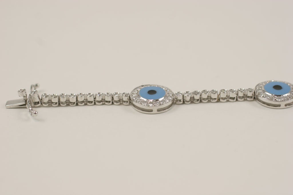 18 k  Diamond Evil Eye Bracelet 2