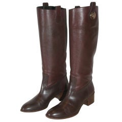 Gucci Brown Leather Riding Boots