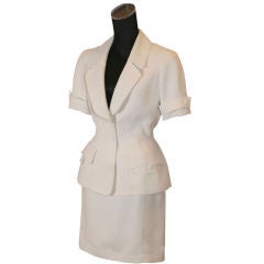 Thierry Mugler White Linen Suit