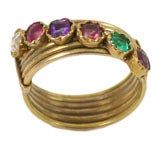 Antique Victorian Multi-Band REGARD Ring