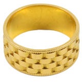 Victorian 18K Gold Basket-weave Band