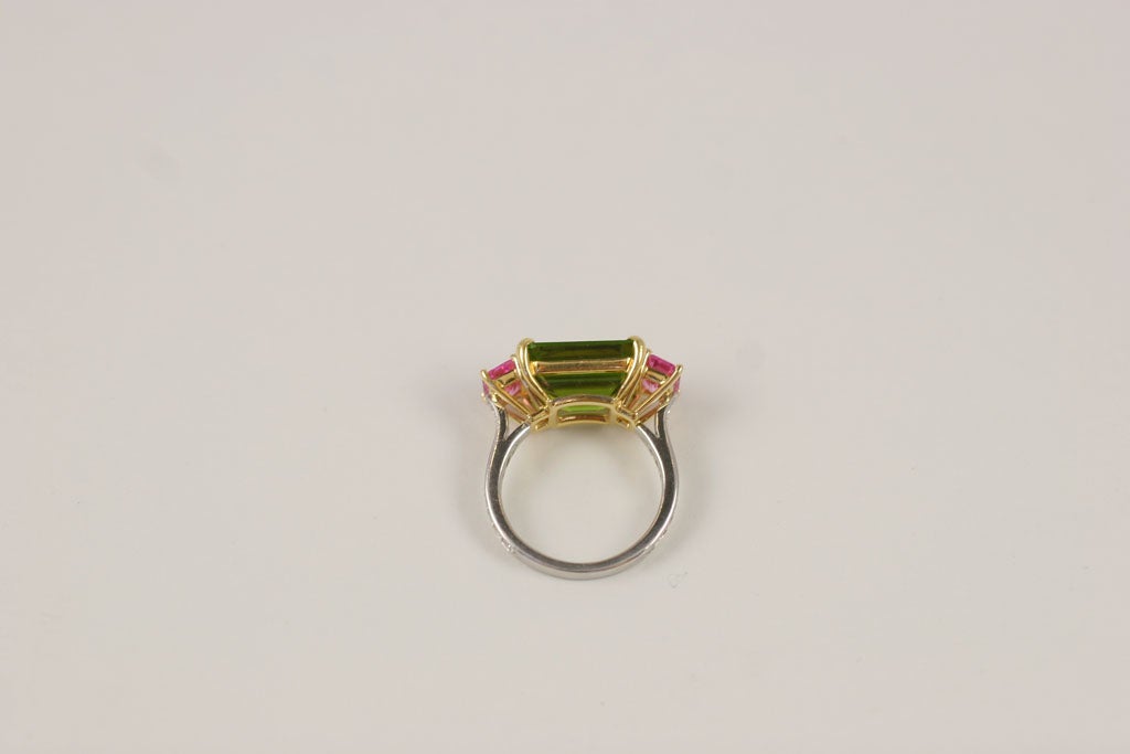 Platinum &18k Peridot Ring by PAOLO COSTAGLI 4