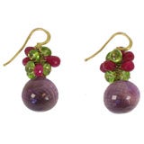 "Grape" Cluster Earrings