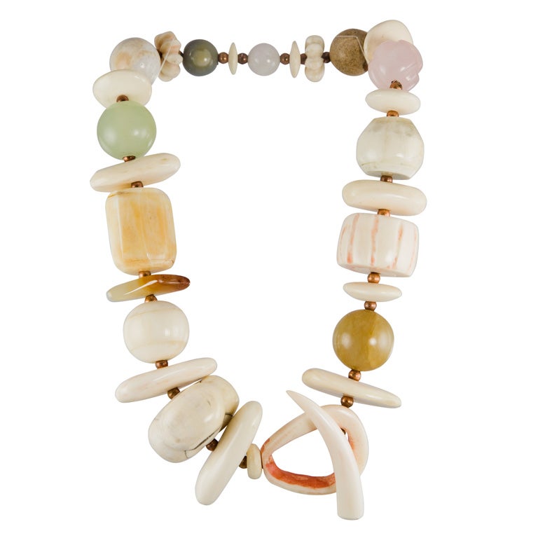 Iconic DAVID NAVARRO Antique Bead Necklace