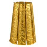 ALEXIS KIRK  MASSIVE MATTE GOLD HINGED CUFF