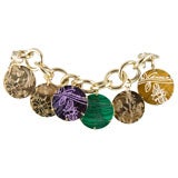 18K Gold and Gemstone Charm Bracelet by Gucci