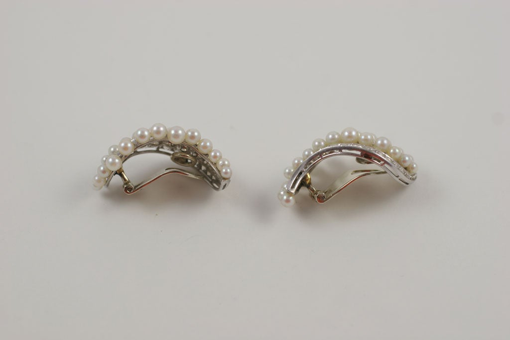 Joan Crawford’s Van Cleef & Arpels Diamond and Pearl Earrings 1
