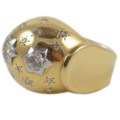 18K Gold and Diamond Bombe Cocktail Ring