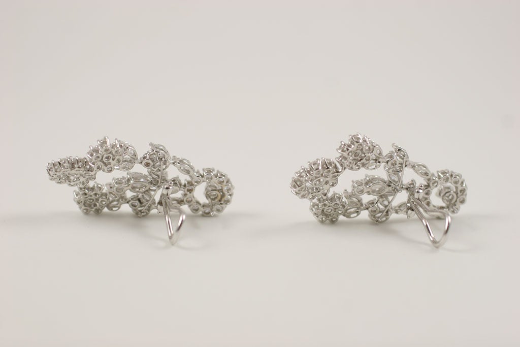 Fancy Cut Diamond Chandelier Earrings For Sale 6