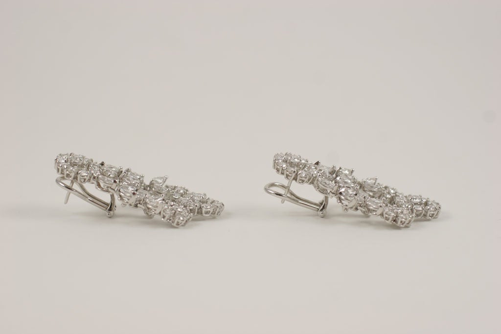 Fancy Cut Diamond Chandelier Earrings For Sale at 1stDibs