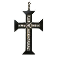 Antique Onyx 
Diamond Cross
