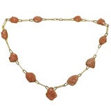 14kt Yellow Gold & Desert Rose Quartz Necklace 4
