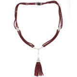 Ruby and Diamond tassle necklace
