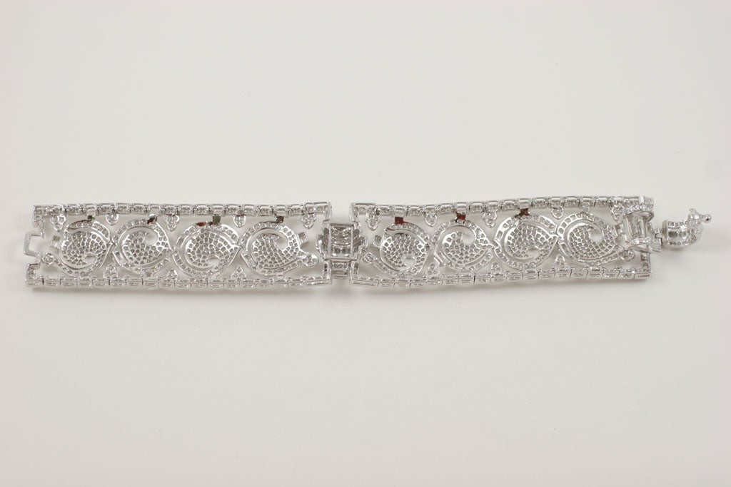 Floral Diamond Bracelet For Sale 5