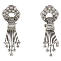 Mellerio dits Meller Platinum and Diamond Earrings