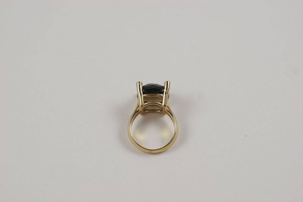 Women's Smoky Topaz Cabochon Ring For Sale
