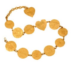 Chanel Gold Gilt Metal Belt / Necklace