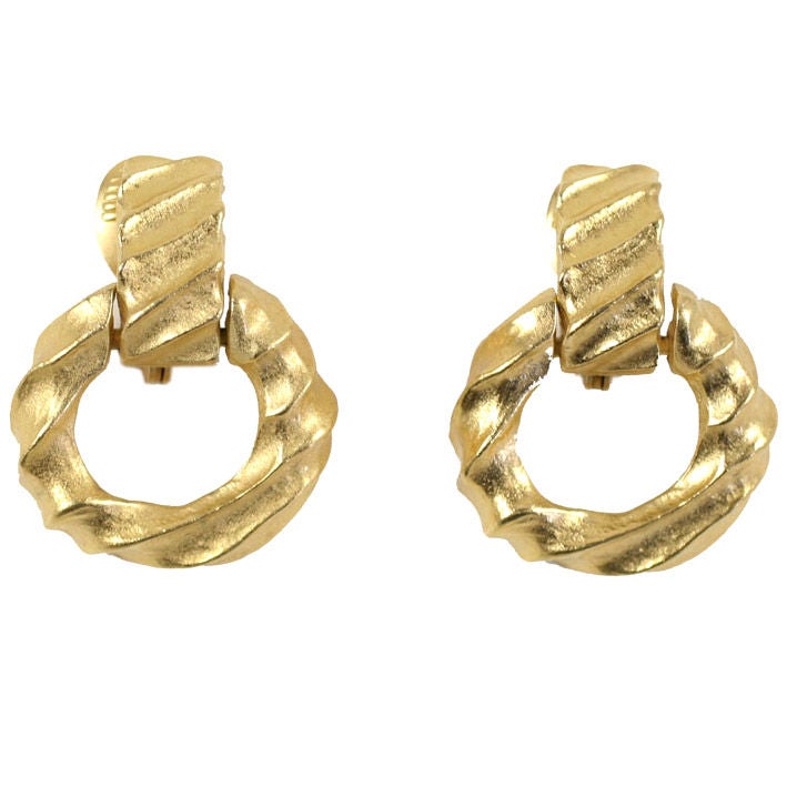 Givenchy Goldtone Hoop Earrings