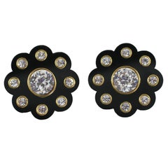 Spectacular Chanel Daisy Earrings, Costume Jewelry