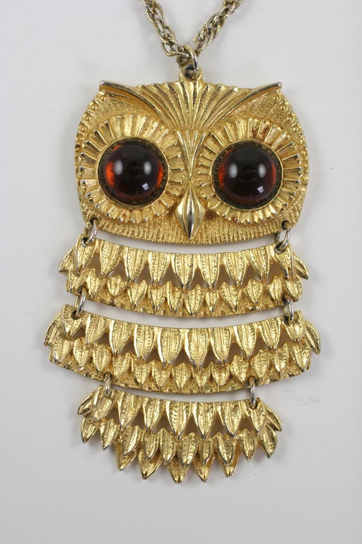 2000s owl necklace